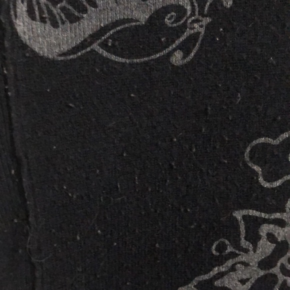 Nick & Mo Medium Black Sweater vest with white graphics and patches - Picture 12 of 13